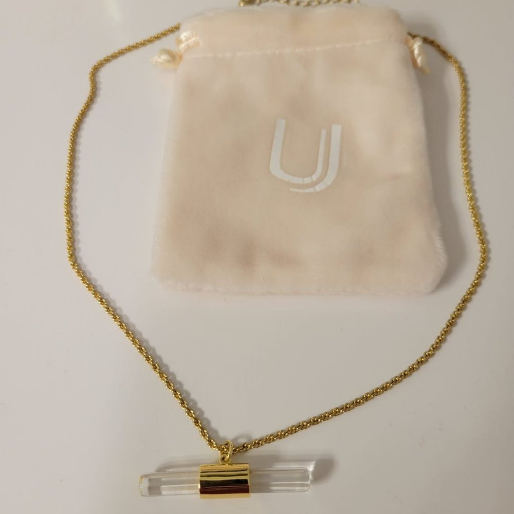 Uncommon James clear bar/gold necklace